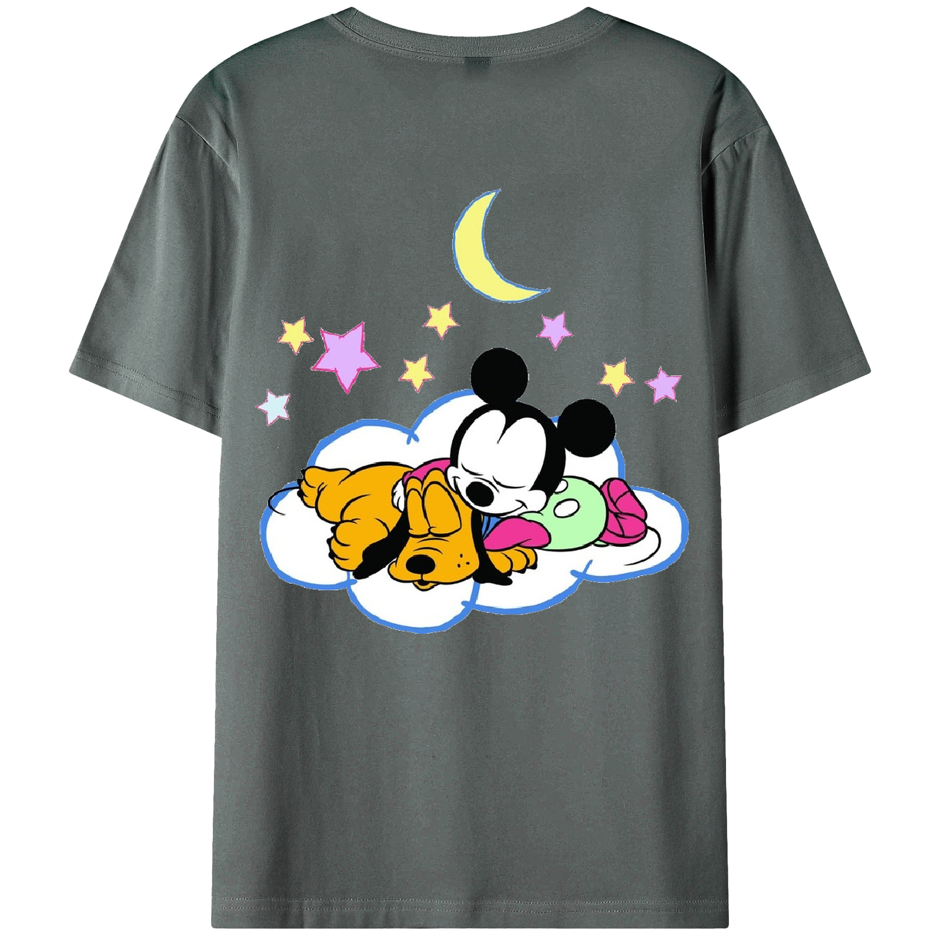 （画像用） ミッキーマウス Mickey Mouse 綿100％半袖Tシャツ（背面プリント）
